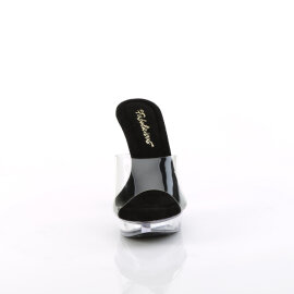 Fabulicious COCKTAIL-501 Plateau Pantoletten Transparent Schwarz EU-42 / US-12