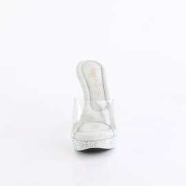 Fabulicious COCKTAIL-501DM Plateau Pantoletten Clear...