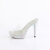Fabulicious COCKTAIL-501DM Plateau Pantoletten Clear Strass Silber EU-37 / US-7