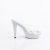 Fabulicious COCKTAIL-501DM Plateau Pantoletten Clear Strass Silber EU-38 / US-8
