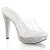 Fabulicious COCKTAIL-501DM Plateau Pantoletten Clear Strass Silber EU-41 / US-11
