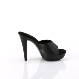 Fabulicious COCKTAIL-501L Plateau Pantoletten Leder Schwarz EU-35 / US-5