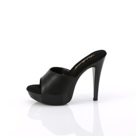 Fabulicious COCKTAIL-501L Plateau Pantoletten Leder Schwarz EU-40 / US-10