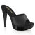 Fabulicious COCKTAIL-501L Plateau Pantoletten Leder Schwarz EU-40 / US-10