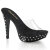 Fabulicious COCKTAIL-501SDT Plateau Pantoletten Clear Schwarz EU-43 / US-13