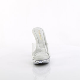 Fabulicious COCKTAIL-501SDT Plateau Pantoletten Clear...