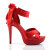Fabulicious COCKTAIL-568 Plateau Sandaletten Rot EU-40 / US-10