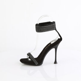 Fabulicious CUPID-440 Sandaletten Kunstleder Strass Schwarz EU-35 / US-5