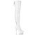 Pleaser Overknee Stiefel DELIGHT-3063 Weiß EU-35 / US-5