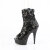 Pleaser DELIGHT-1008SQ Plateau Stiefeletten Pailetten Schwarz EU-35 / US-5