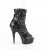 Pleaser DELIGHT-1008SQ Plateau Stiefeletten Pailetten Schwarz EU-35 / US-5