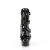 Pleaser DELIGHT-1013RM Plateau Stiefeletten Lack Strass Mesh Schwarz EU-36 / US-6