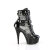 Pleaser DELIGHT-1013RM Plateau Stiefeletten Lack Strass Mesh Schwarz EU-38 / US-8