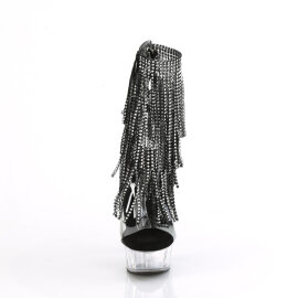 Pleaser DELIGHT-1017RSF Plateau Stiefeletten Clear Strass...