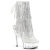 Pleaser DELIGHT-1017RSF Plateau Stiefeletten Clear Strass Silber EU-37 / US-7