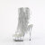 Pleaser DELIGHT-1017RSF Plateau Stiefeletten Clear Strass Silber EU-37 / US-7
