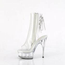 Pleaser DELIGHT-1018C Plateau Stiefeletten Clear EU-35 / US-5