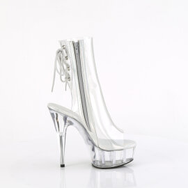 Pleaser DELIGHT-1018C Plateau Stiefeletten Clear EU-37 / US-7