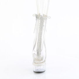 Pleaser DELIGHT-1018C-2RS Plateau Stiefeletten Clear...