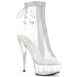 Pleaser DELIGHT-1018C-2RS Plateau Stiefeletten Clear...