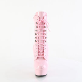 Pleaser DELIGHT-1020 Plateau Stiefeletten Lack Pink EU-35...