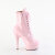 Pleaser DELIGHT-1020 Plateau Stiefeletten Lack Pink EU-35 / US-5