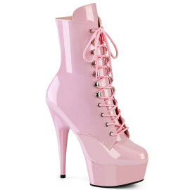 Pleaser DELIGHT-1020 Plateau Stiefeletten Lack Pink EU-42...