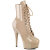 Pleaser DELIGHT-1020 Plateau Stiefeletten Lack Beige EU-35 / US-5
