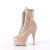 Pleaser DELIGHT-1020 Plateau Stiefeletten Lack Beige EU-35 / US-5
