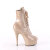 Pleaser DELIGHT-1020 Plateau Stiefeletten Lack Beige EU-35 / US-5