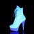 Pleaser DELIGHT-1020LG Plateau Stiefeletten Glitter Neon Weiß EU-38 / US-8