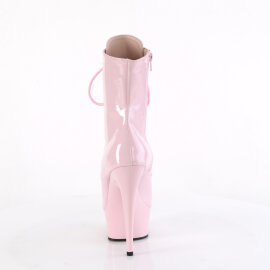 Pleaser DELIGHT-1021 Plateau Stiefeletten Lack Pink EU-36 / US-6