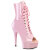 Pleaser DELIGHT-1021 Plateau Stiefeletten Lack Pink EU-37 / US-7