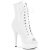 Pleaser DELIGHT-1021 Plateau Stiefeletten Lack Weiß EU-40 / US-10