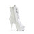 Pleaser DELIGHT-1021 Plateau Stiefeletten Lack Weiß EU-40 / US-10