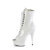 Pleaser DELIGHT-1021 Plateau Stiefeletten Lack Weiß EU-36 / US-6