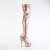 Pleaser DELIGHT-3000HWR Plateau Overknee Stiefel Holograma Kunstleder Gold EU-36 / US-6