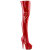 Pleaser DELIGHT-3000HWR Plateau Overknee Stiefel Lack Holograma Rot EU-35 / US-5