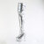 Pleaser DELIGHT-3000HWR Plateau Overknee Stiefel Holograma Kunstleder Silber EU-35 / US-5