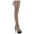 Pleaser DELIGHT-3008SP-BT Plateau Overknee Stiefel Snakeprint Braun EU-38 / US-8