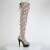 Pleaser DELIGHT-3008SP-BT Plateau Overknee Stiefel Snakeprint Braun EU-38 / US-8