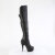 Pleaser DELIGHT-3018 Plateau Overknee Stiefel Kunstleder Schwarz EU-37 / US-7
