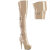 Pleaser DELIGHT-3018 Plateau Overknee Stiefel Lack Beige EU-39 / US-9