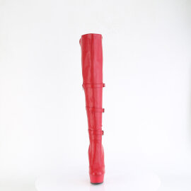 Pleaser DELIGHT-3018 Plateau Overknee Stiefel Kunstleder...