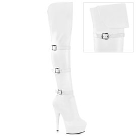 Pleaser DELIGHT-3018 Plateau Overknee Stiefel Kunstleder...