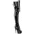 Pleaser DELIGHT-3022 Plateau Overknee Stiefel Lack Schwarz EU-36 / US-6