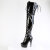 Pleaser DELIGHT-3022 Plateau Overknee Stiefel Lack Schwarz EU-35 / US-5