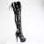 Pleaser DELIGHT-3022 Plateau Overknee Stiefel Lack Schwarz EU-35 / US-5