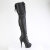 Pleaser DELIGHT-3022 Plateau Overknee Stiefel Kunstleder Schwarz EU-36 / US-6