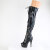 Pleaser DELIGHT-3029 Plateau Overknee Stiefel Lack Holograma Schwarz EU-35 / US-5